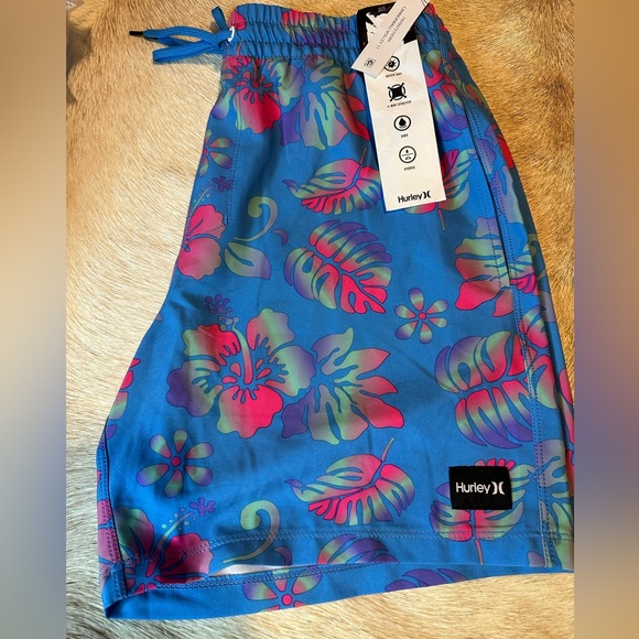 Hurley Other - Hurley Tropical Blue and Pink Boardshorts